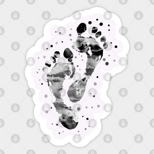 Footprint Sticker by RosaliArt